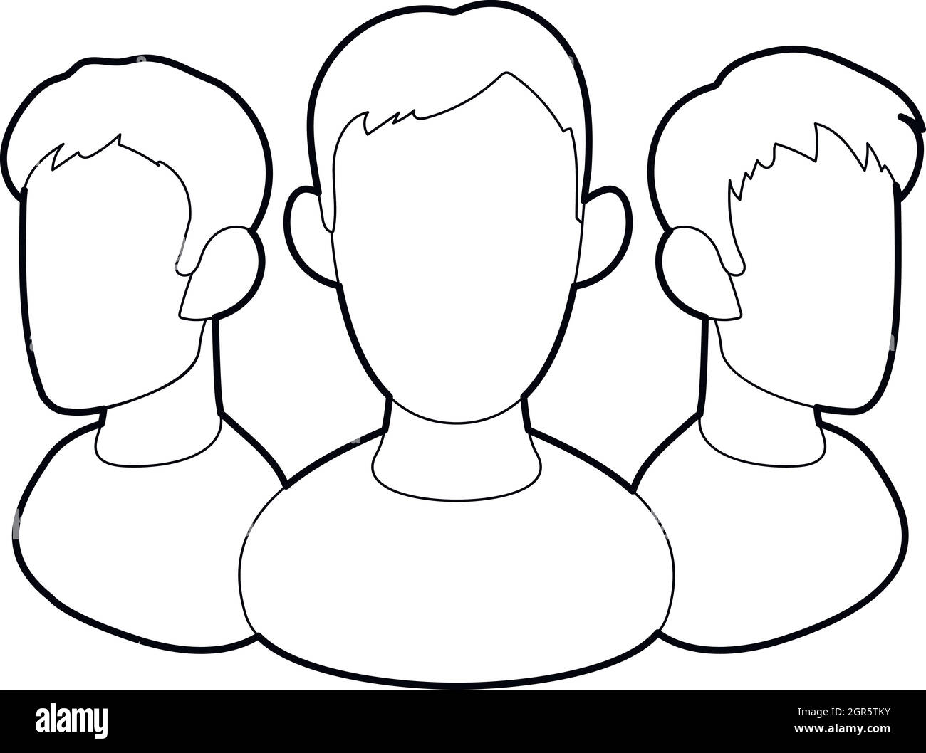 Team di Office icona in stile contorno Illustrazione Vettoriale