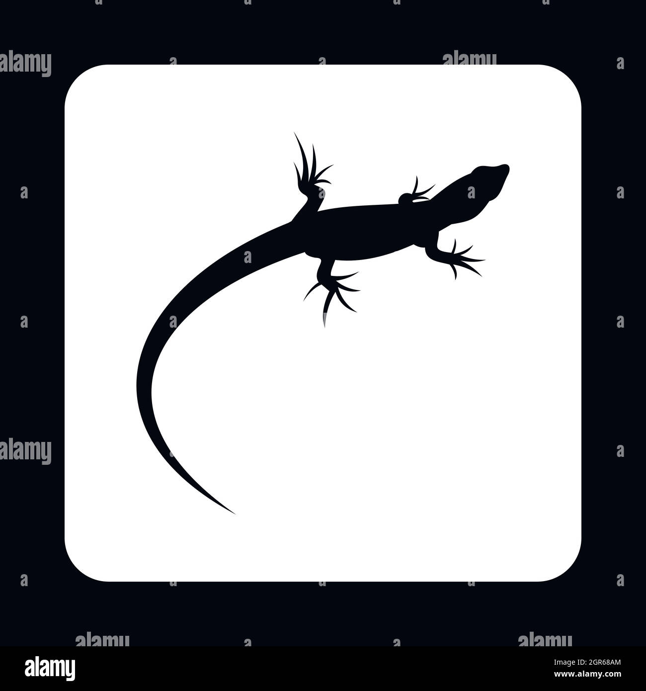 Lizard iguana icona, stile semplice Illustrazione Vettoriale