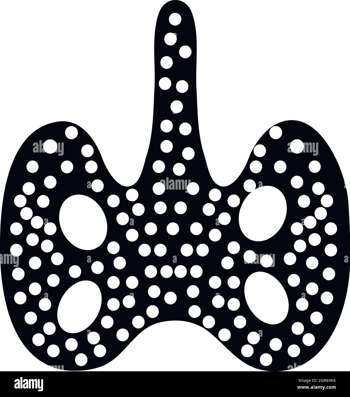 Tiroide umana icona, stile semplice Illustrazione Vettoriale