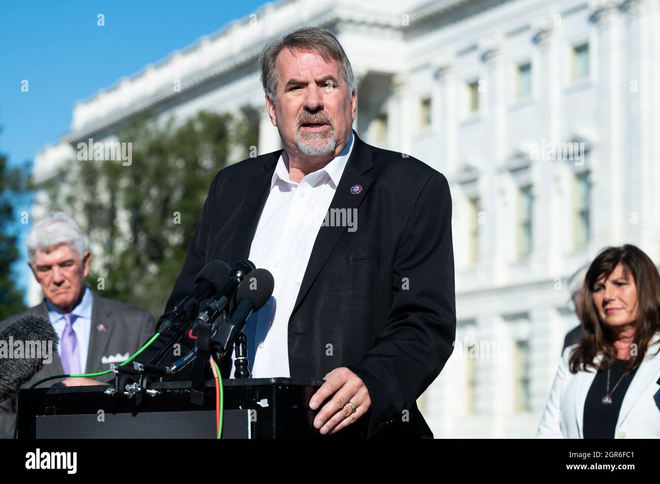 Washington, Stati Uniti. 30 settembre 2021. Il rappresentante degli Stati Uniti Doug LaMalfa (R-CA) parla del confine meridionale in una conferenza stampa organizzata dal Comitato di Studio Repubblicano. Credit: SOPA Images Limited/Alamy Live News Foto Stock