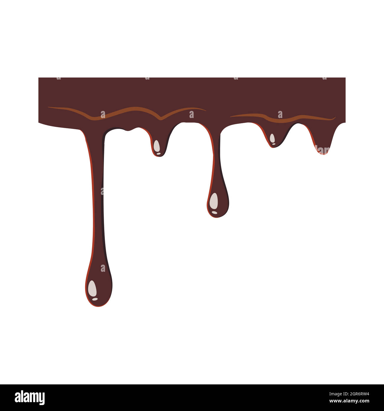 Il gocciolamento icona di cioccolato Illustrazione Vettoriale
