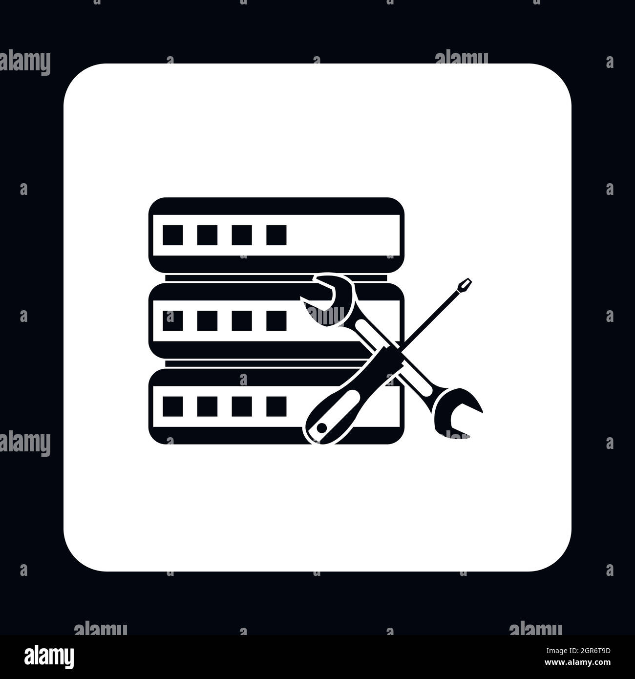 Configurazione delle celle per dati icona storage Illustrazione Vettoriale