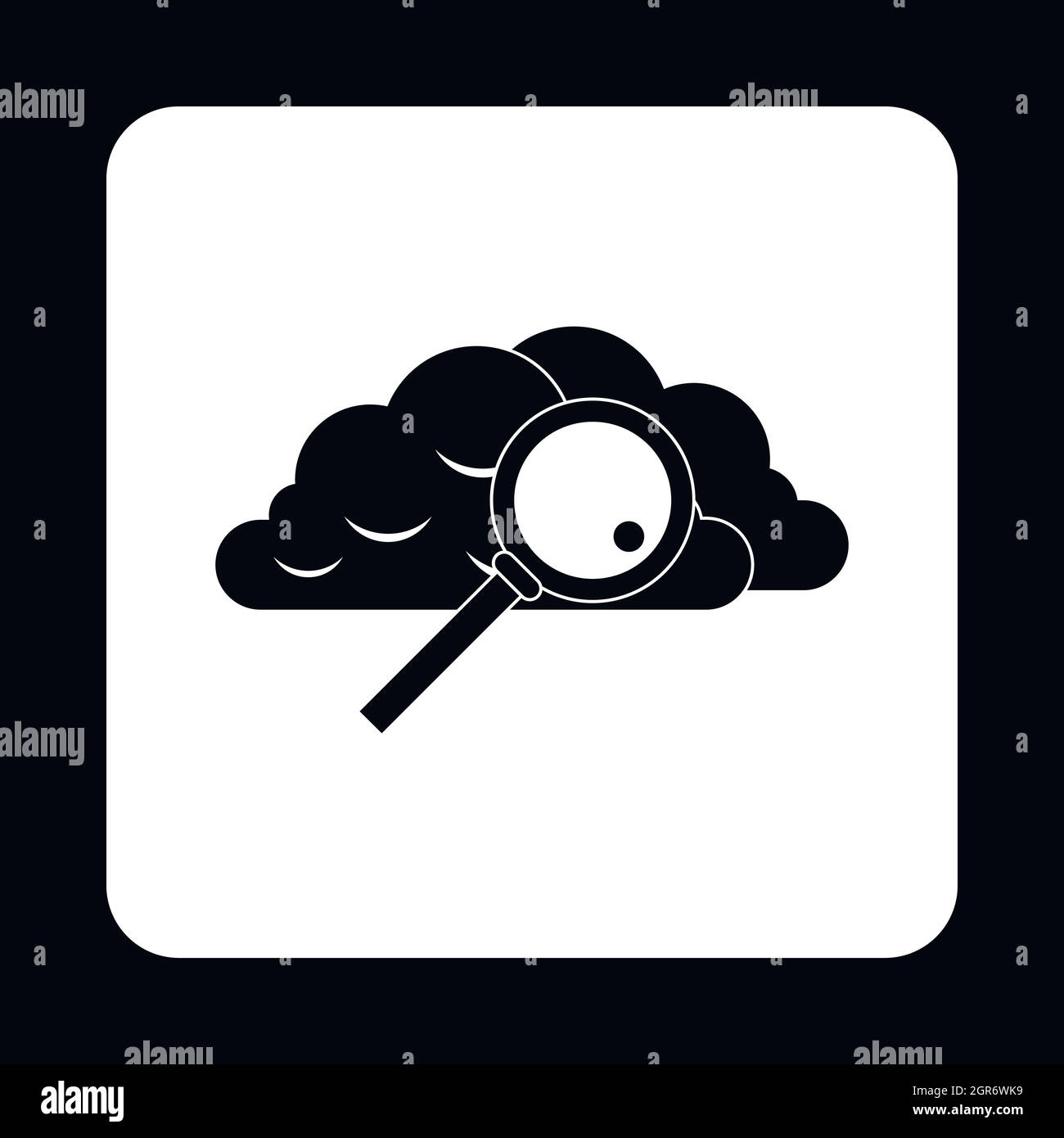 Cerca i file nel cloud storage, icona di stile semplice Illustrazione Vettoriale