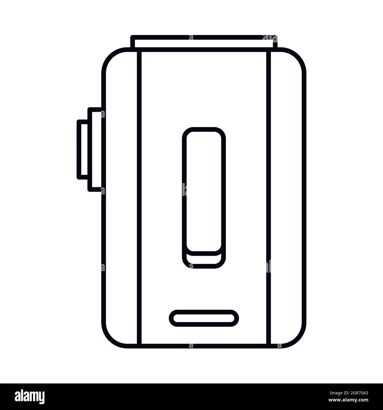 Box mod e-icona di sigaretta, stile contorno Illustrazione Vettoriale