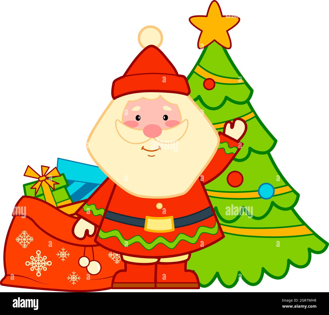 Clip cartoni animati di Natale art. Babbo natale borsa clipart vettore  illustrazione Immagine e Vettoriale - Alamy