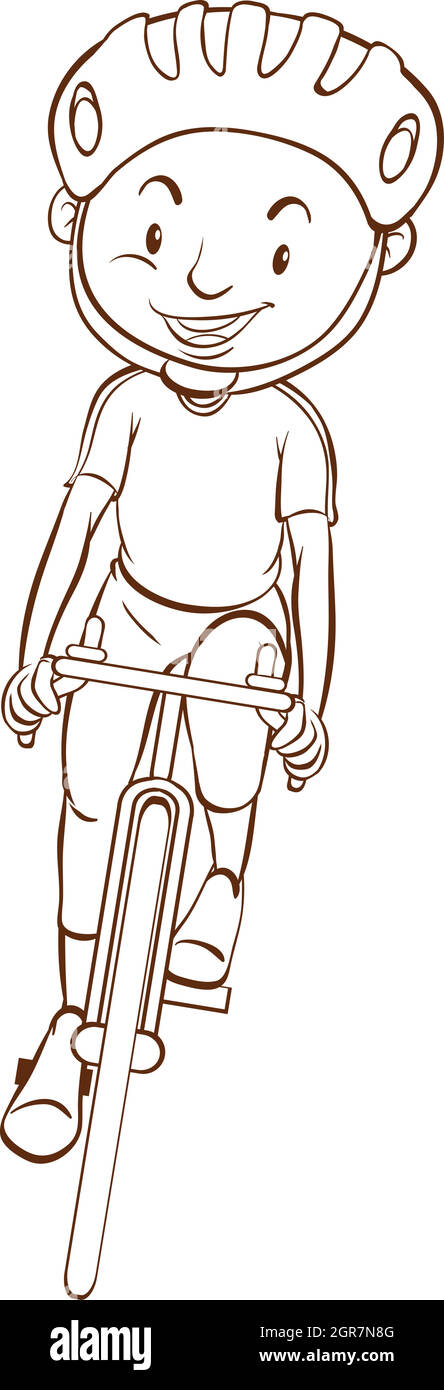 Un ciclista Illustrazione Vettoriale