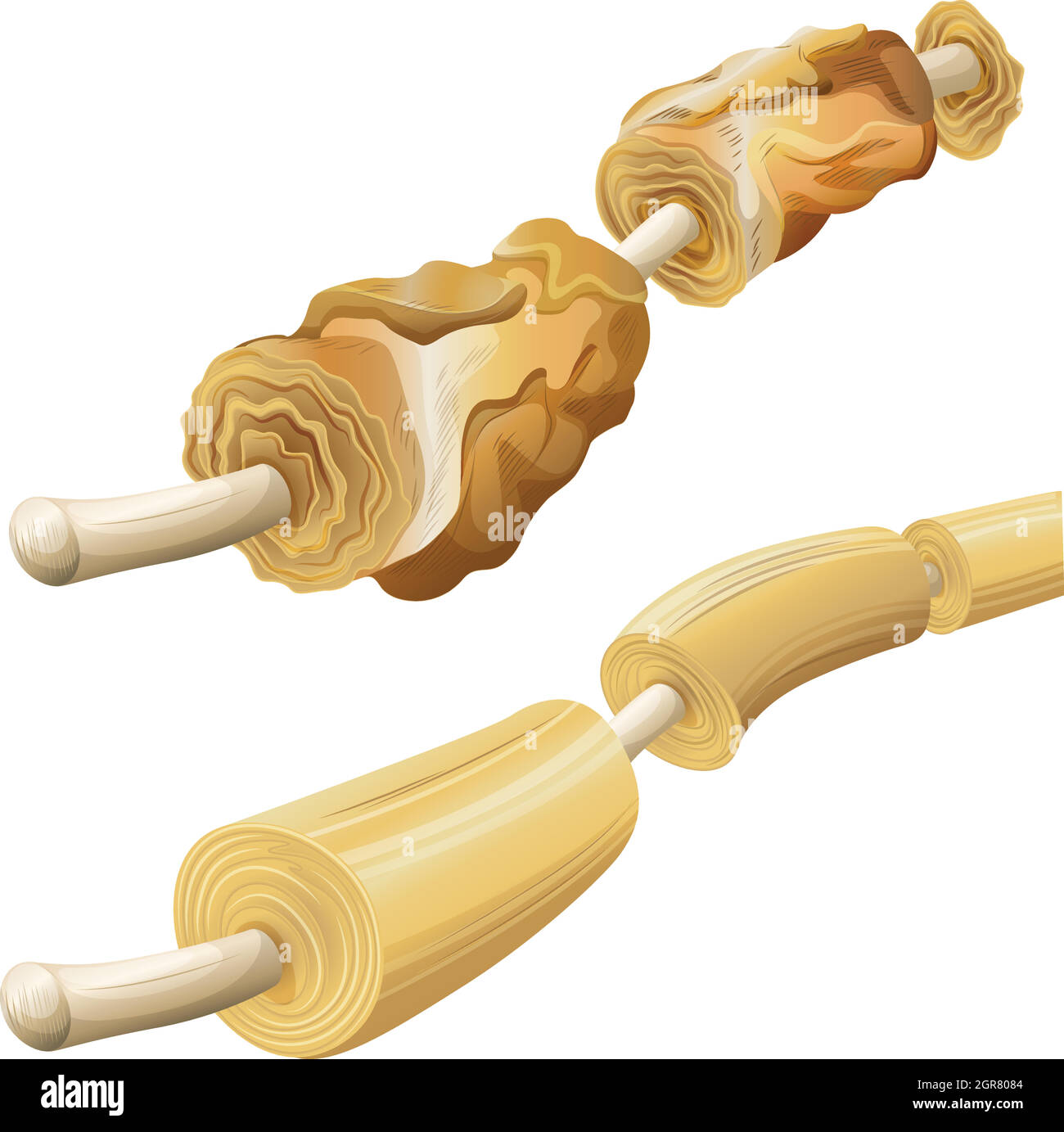 Guaine di mielina danneggiate e sane Illustrazione Vettoriale