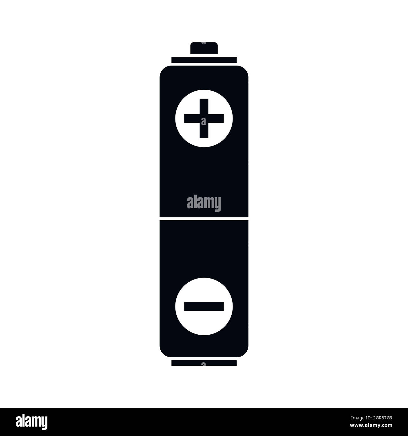 Icona della batteria, stile semplice Illustrazione Vettoriale