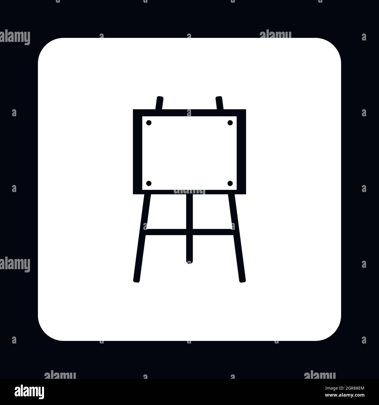 Icona su cavalletto in stile semplice Illustrazione Vettoriale