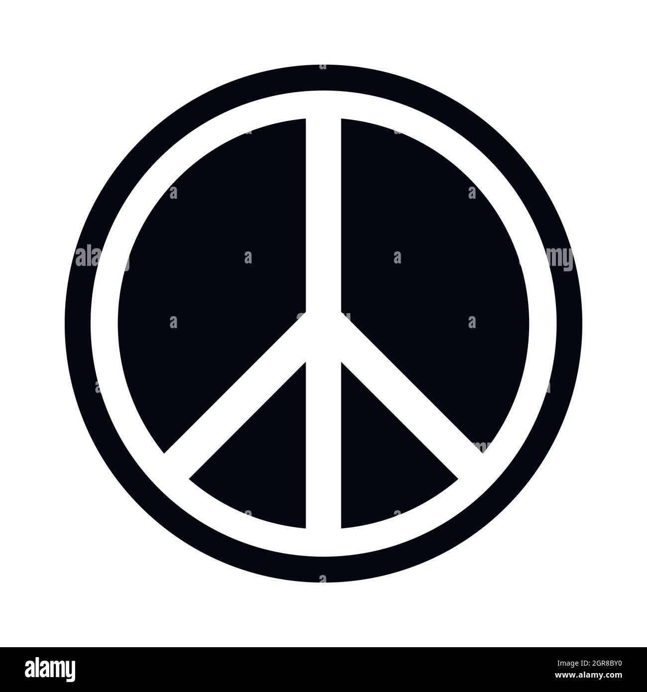 Segno di pace hippie icona, stile semplice Illustrazione Vettoriale