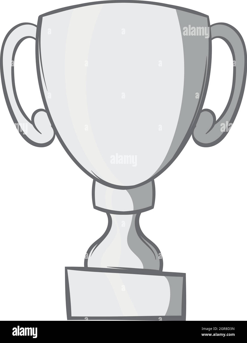 Icona del trofeo, nero stile monocromatico Illustrazione Vettoriale