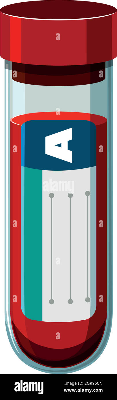 Sangue di tipo A nella provetta Illustrazione Vettoriale