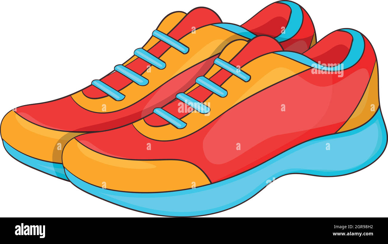 Sport sneakers icona, stile cartoon Illustrazione Vettoriale