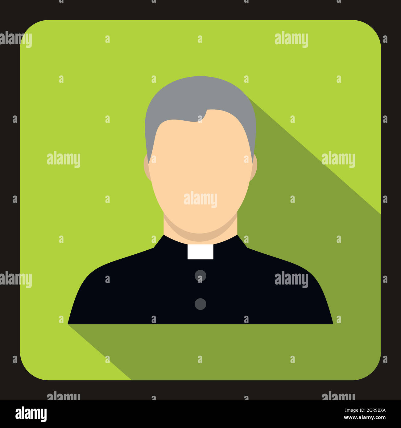 Sacerdote cattolico, l'icona di stile di Piana Illustrazione Vettoriale