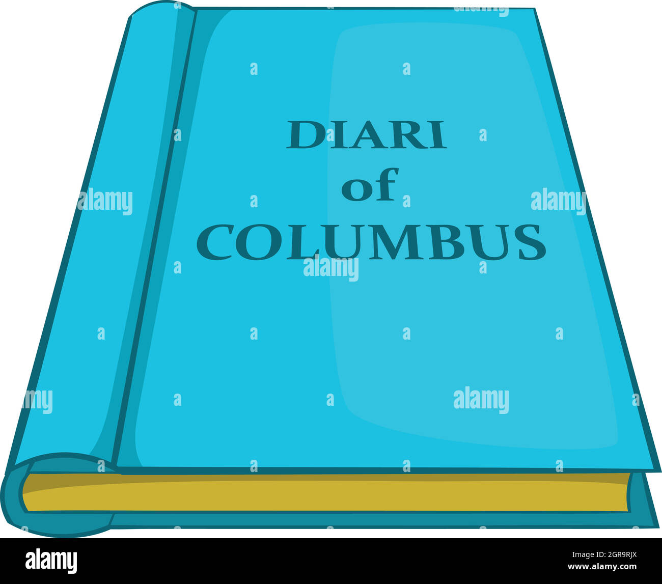 Columbus icona diario, stile cartoon Illustrazione Vettoriale
