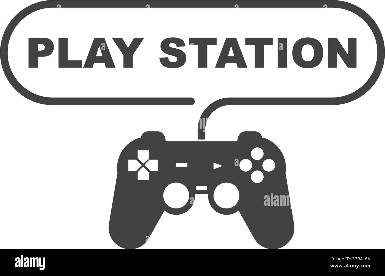 immagine vettoriale dell'icona del logo playstation del joystick Illustrazione Vettoriale