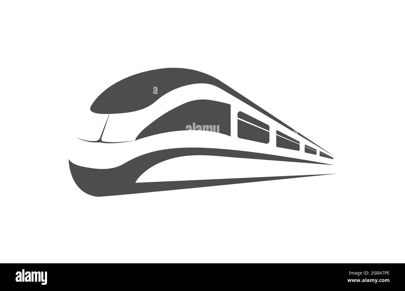 Treno ad alta velocità. Icona Vector per siti Web, applicazioni e un logo. Design piatto Illustrazione Vettoriale