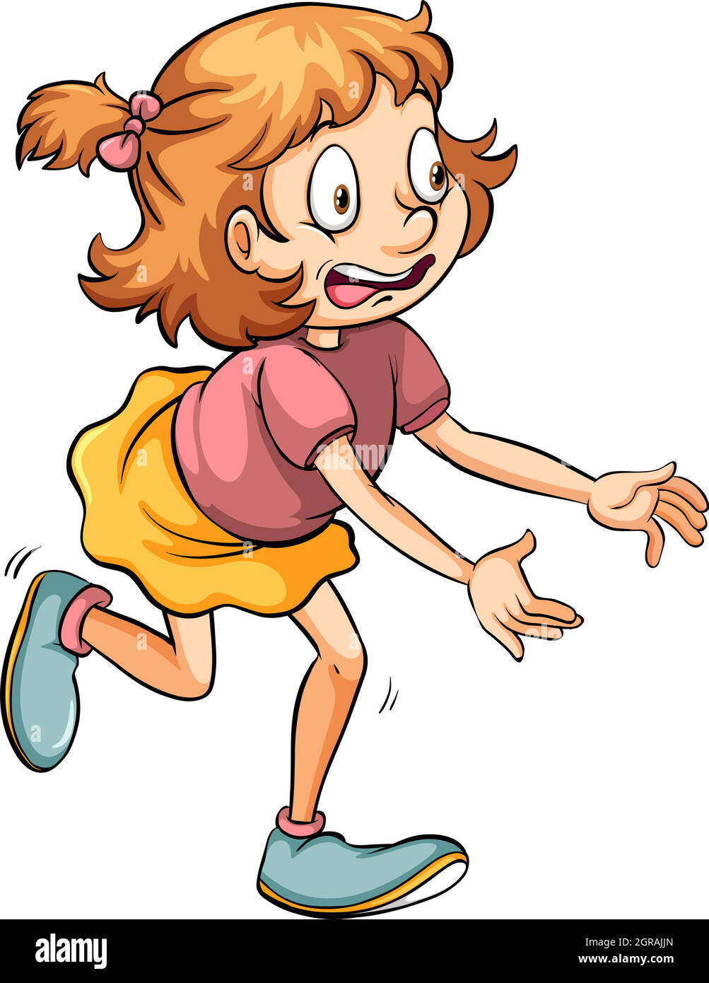 Una giovane ragazza giocosa Illustrazione Vettoriale