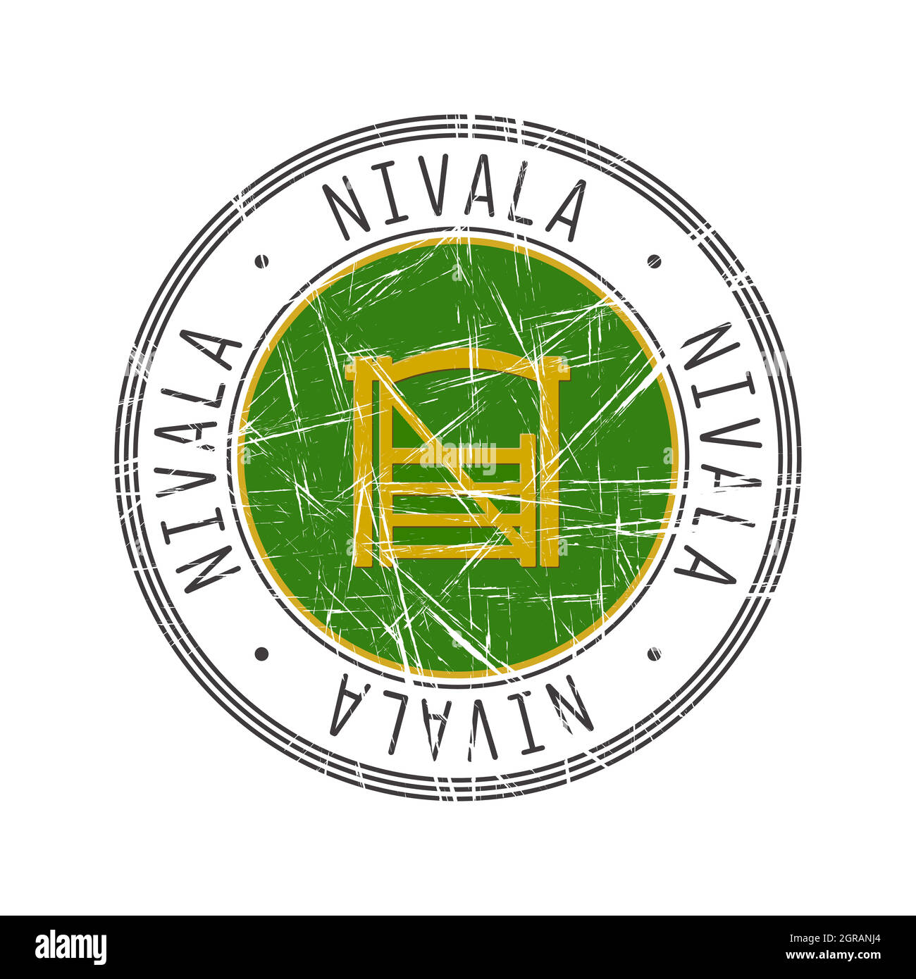 Timbro postale della città di Nivala Illustrazione Vettoriale
