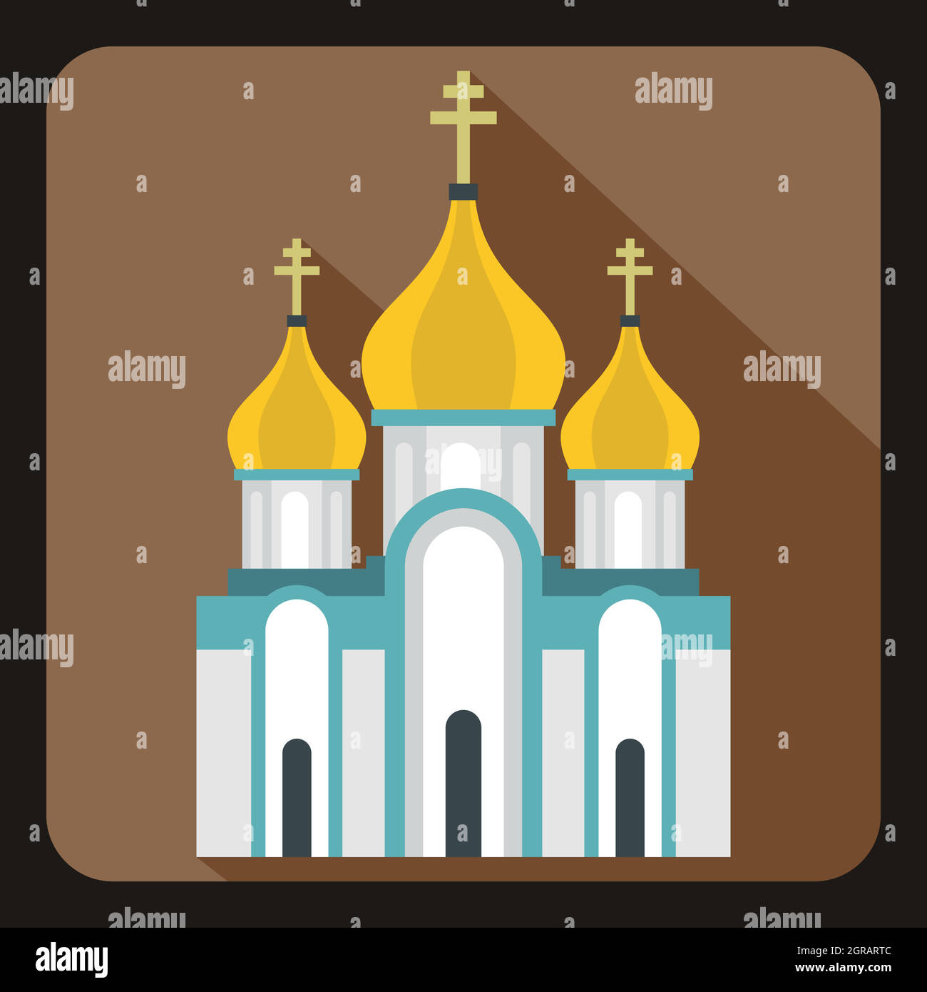 Icona della chiesa in stile piatto Illustrazione Vettoriale
