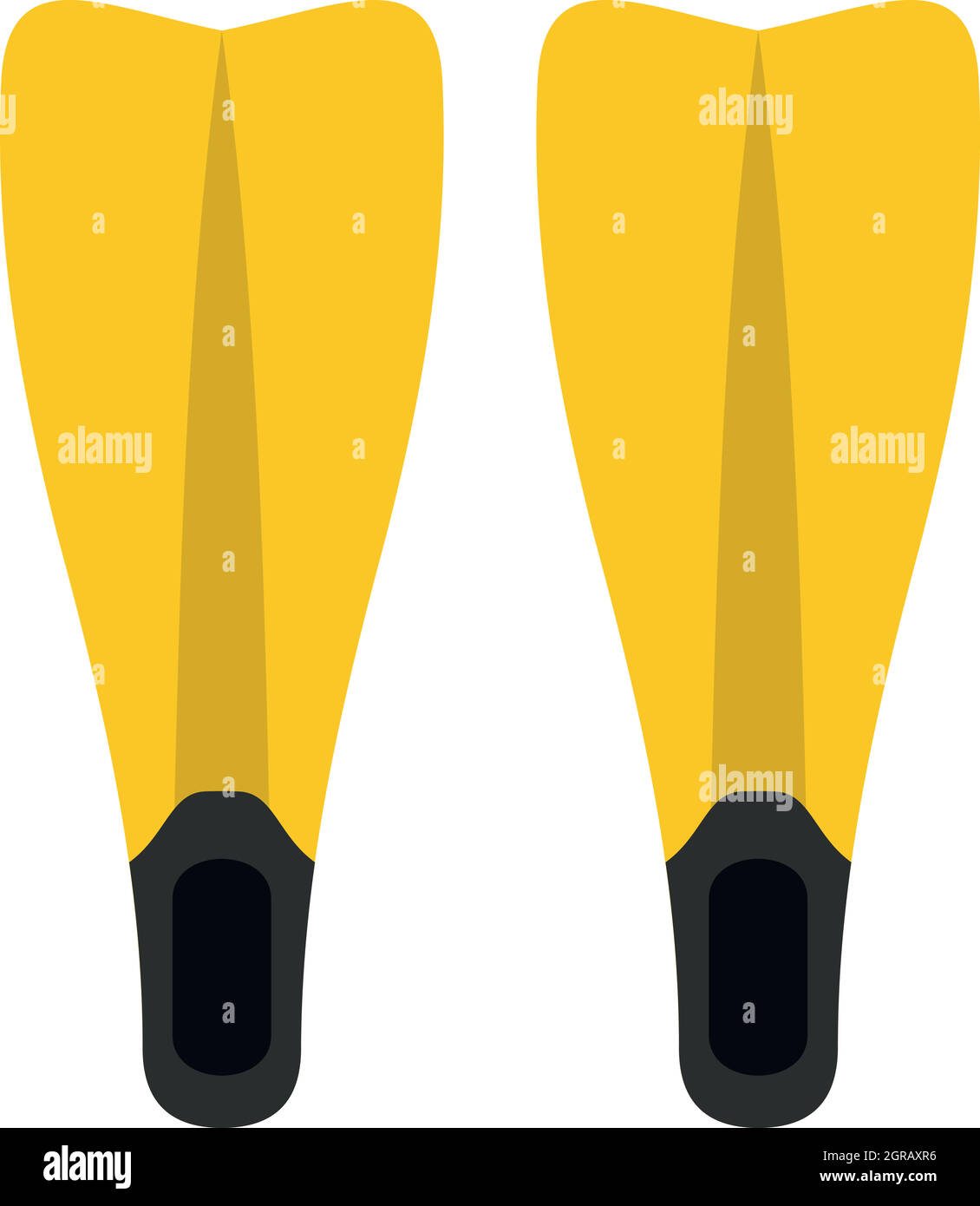 Pinne per immersioni subacquee icona, stile piatto Illustrazione Vettoriale