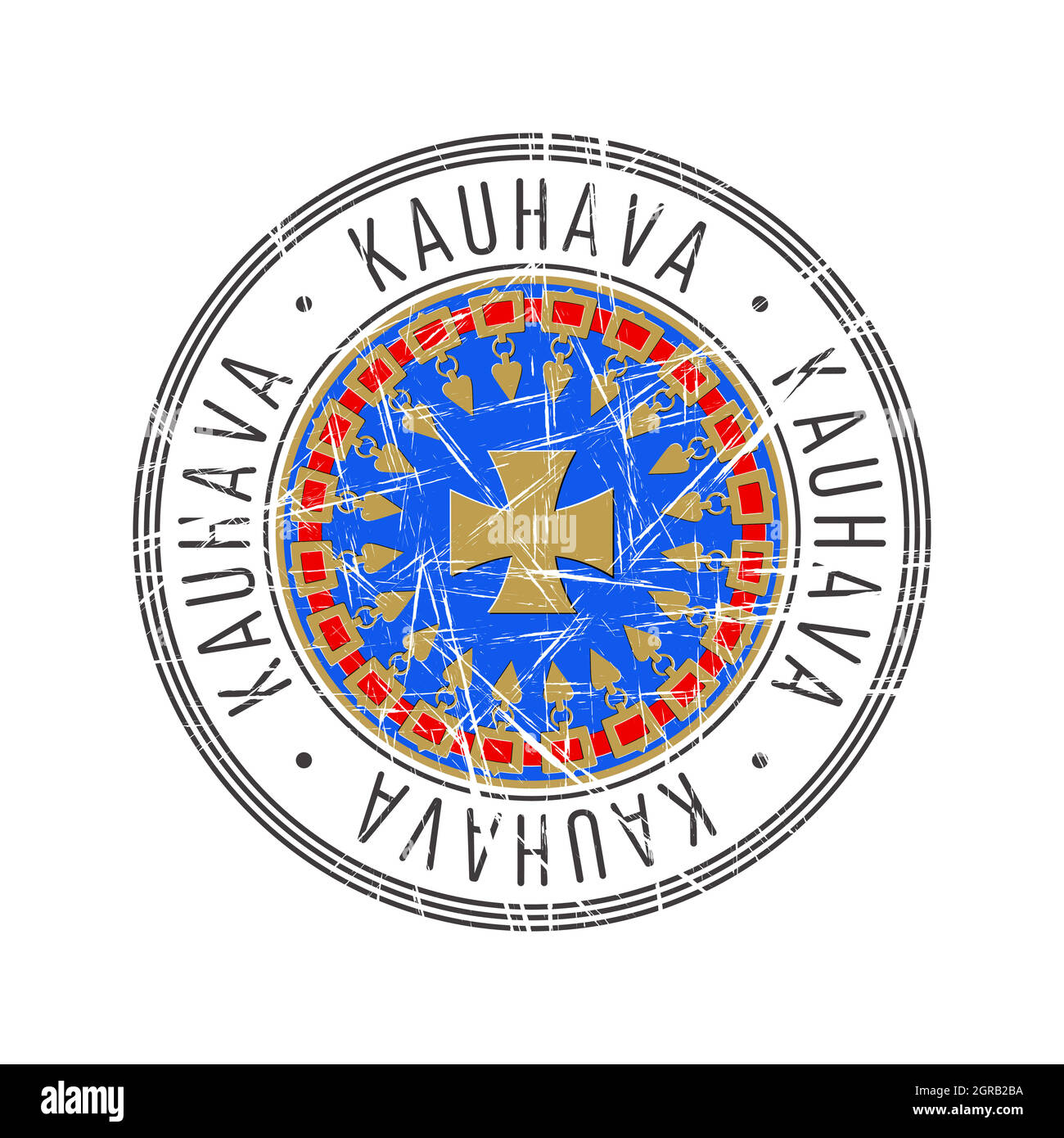 Timbro postale della città di Kauhava Illustrazione Vettoriale