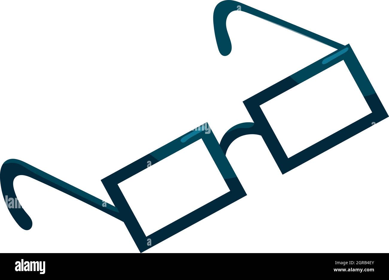 Icona degli occhiali, in stile cartone animato Illustrazione Vettoriale