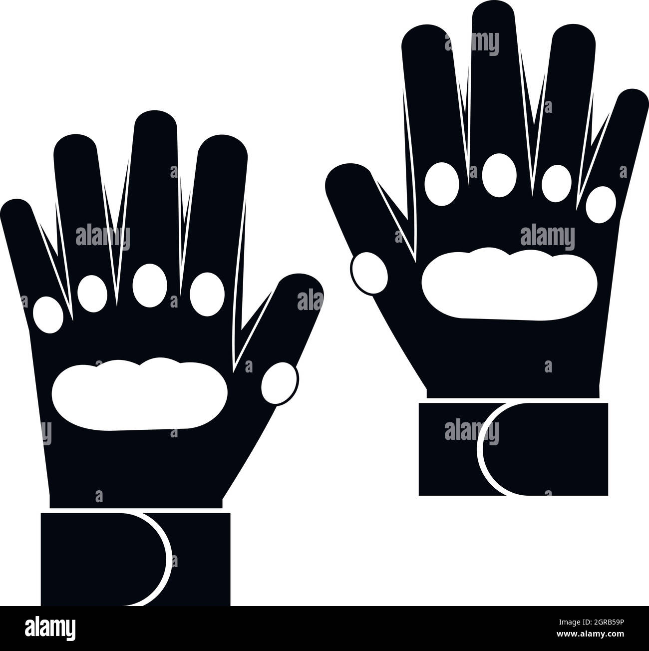 Paio di guanti Paintball Icona, stile semplice Illustrazione Vettoriale