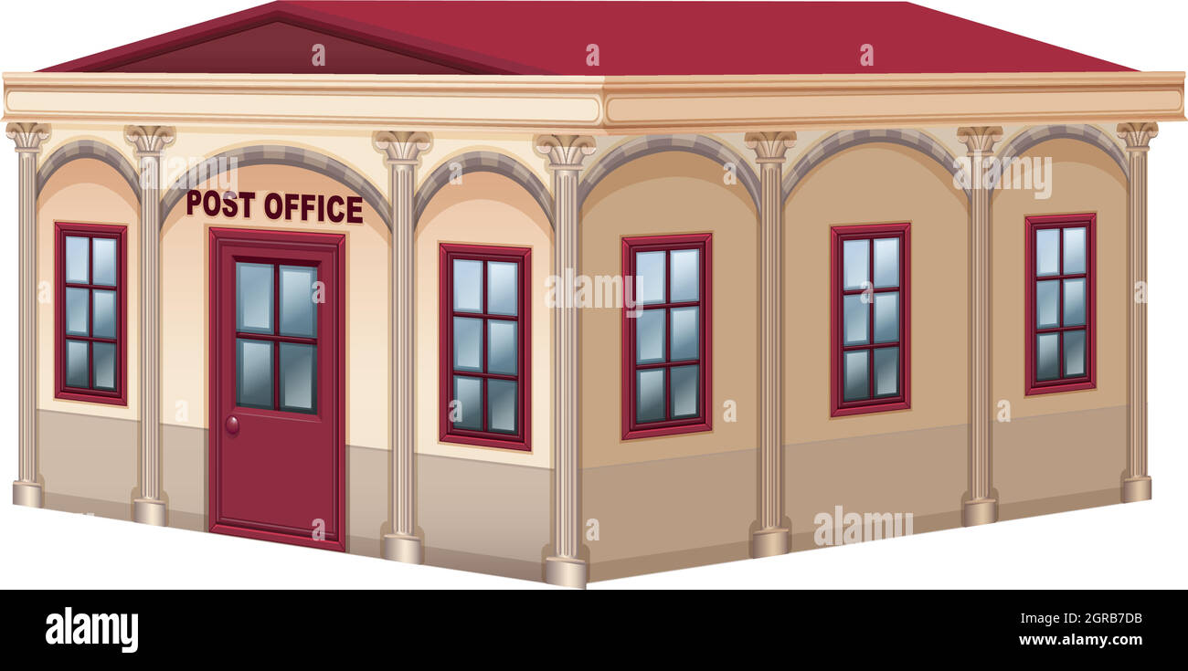Progettazione 3D per ufficio postale Illustrazione Vettoriale