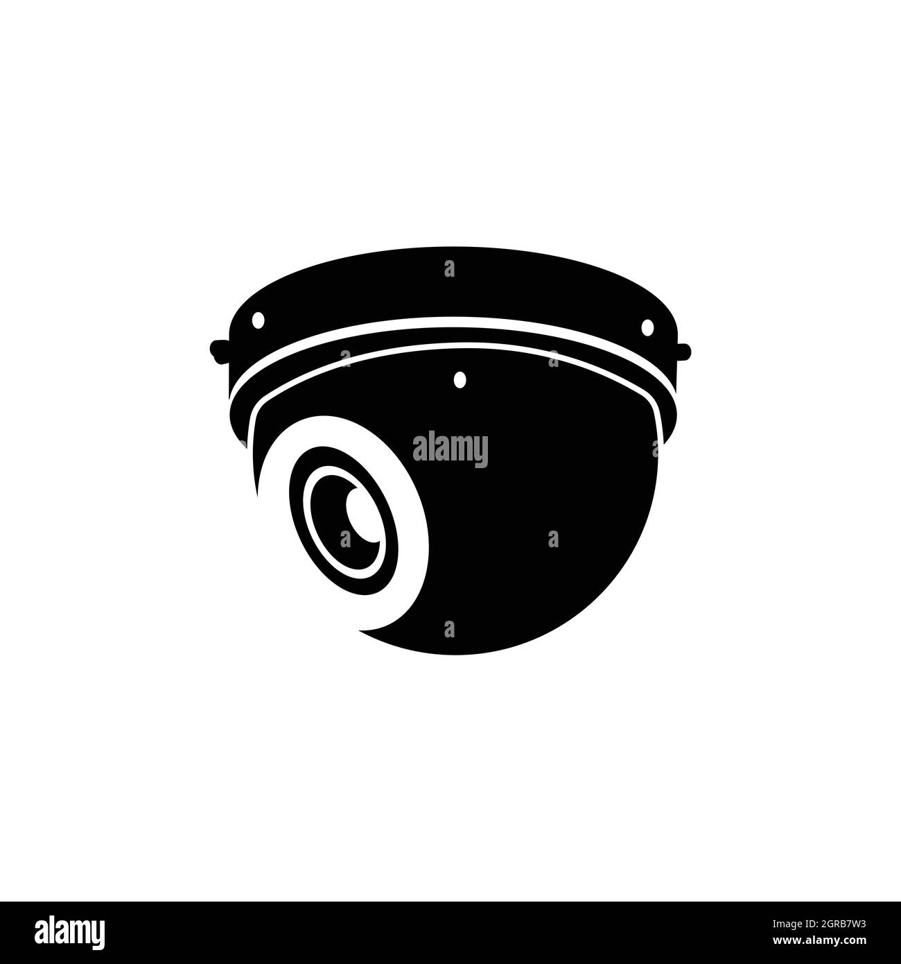 Icona della telecamera CCTV di osservazione. Telecamera di sorveglianza. Illustrazione vettoriale Illustrazione Vettoriale