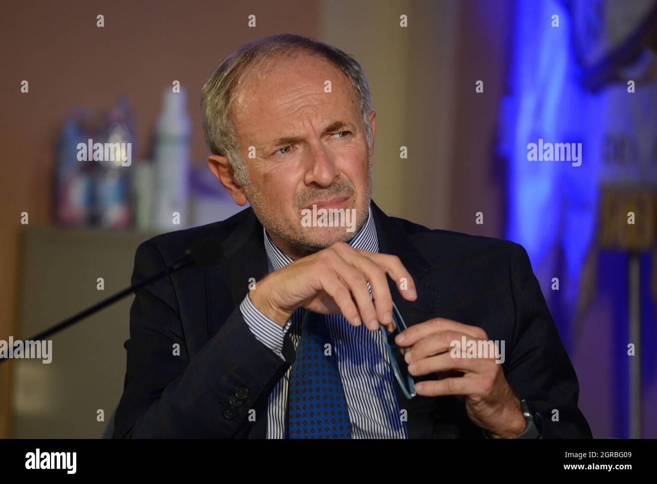 Roma, Italia. 30 settembre 2021. Gaetano Evangelisti, Enel Italia durante la terza giornata della manifestazione 'Festival delle citta', News in Rome, Italy, September 30 2021 Credit: Agenzia fotografica indipendente/Alamy Live News Foto Stock
