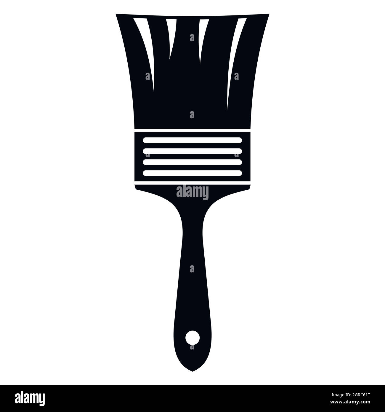 Spazzola di vernice icona, stile semplice Illustrazione Vettoriale
