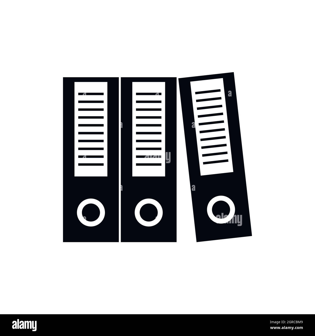 Office icona cartelle, stile semplice Illustrazione Vettoriale