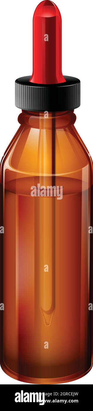Un flacone medico con contagocce Illustrazione Vettoriale