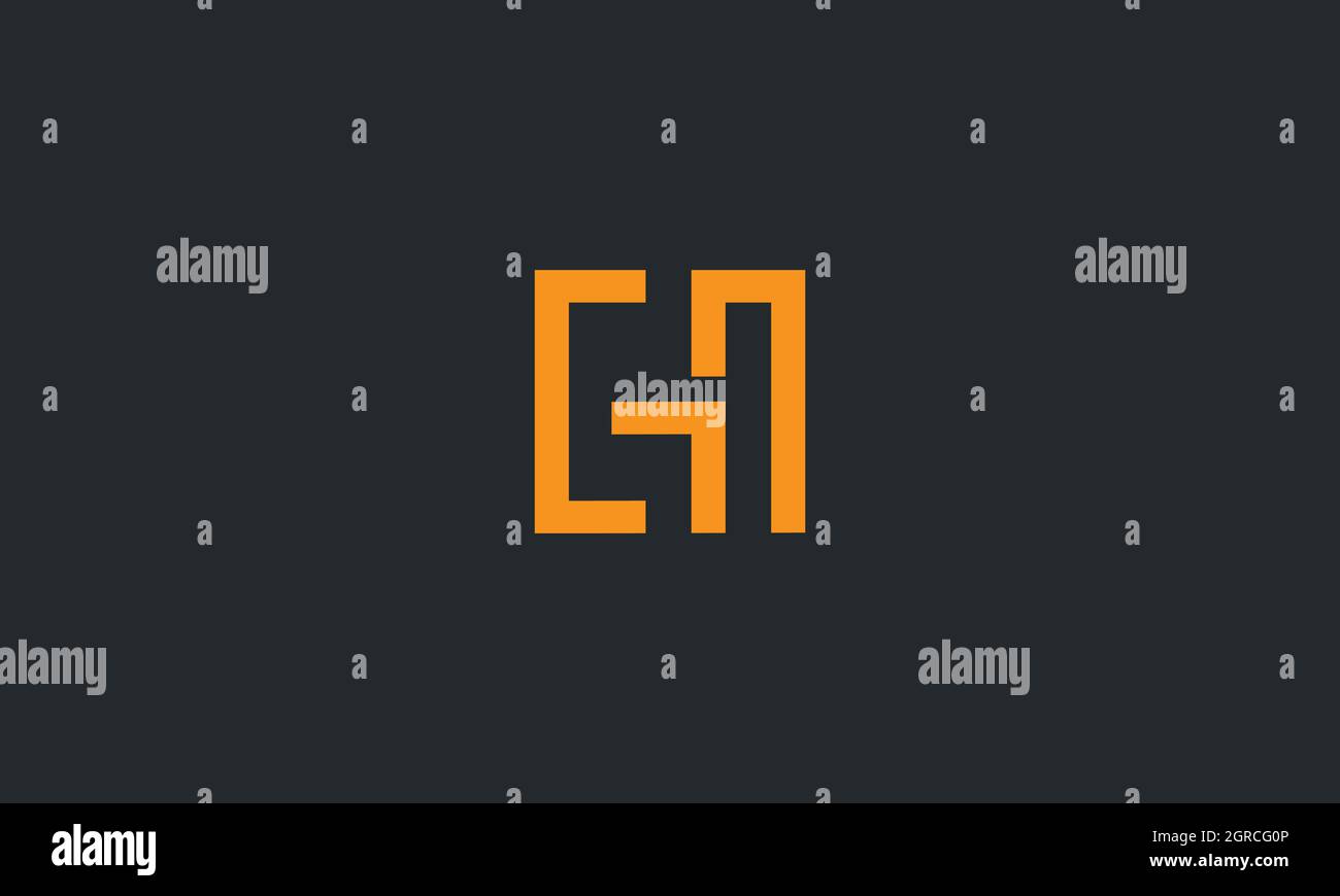 DESIGN DEL LOGO LETTERS GH CON EFFETTO SPAZIO NEGATIVO PER L'USO CON ILLUSTRAZIONI Illustrazione Vettoriale