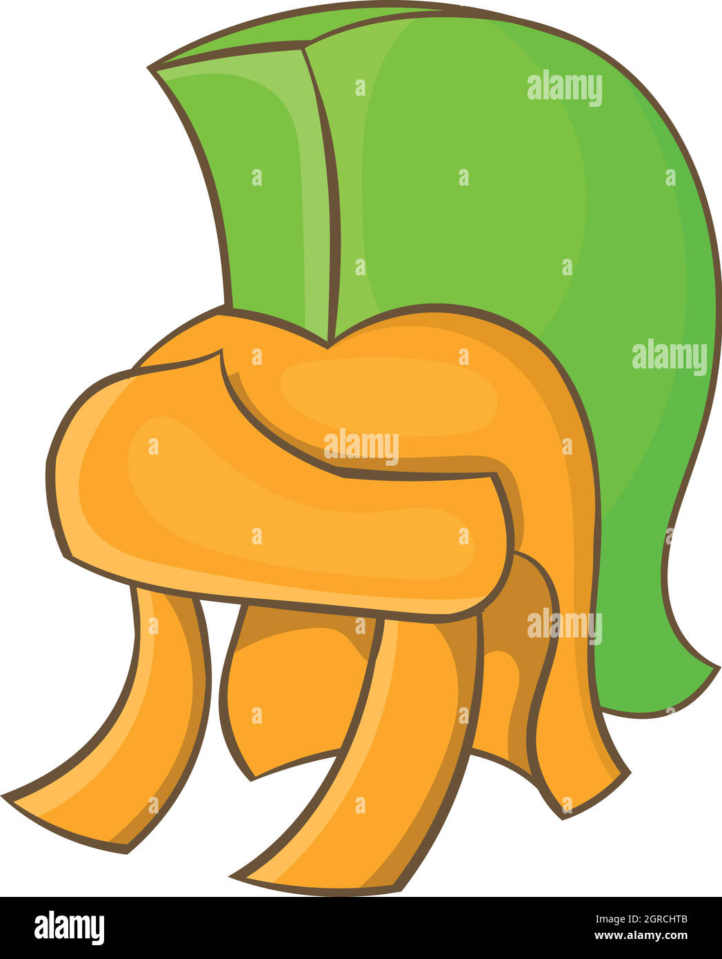 Antiquariato elmo romano icona, stile cartoon Illustrazione Vettoriale