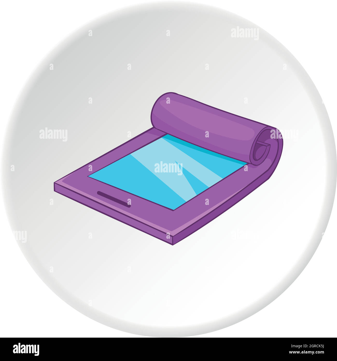 Tablet flessibile icona, stile cartoon Illustrazione Vettoriale