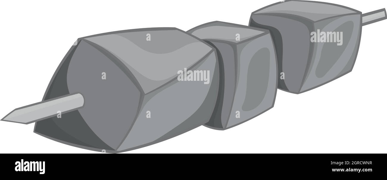 Icona di kebab, nero stile monocromatico Illustrazione Vettoriale