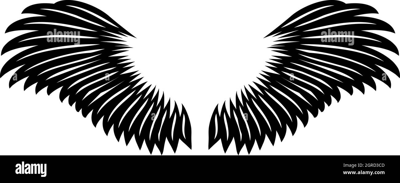 Angel Wings icona, stile semplice Illustrazione Vettoriale