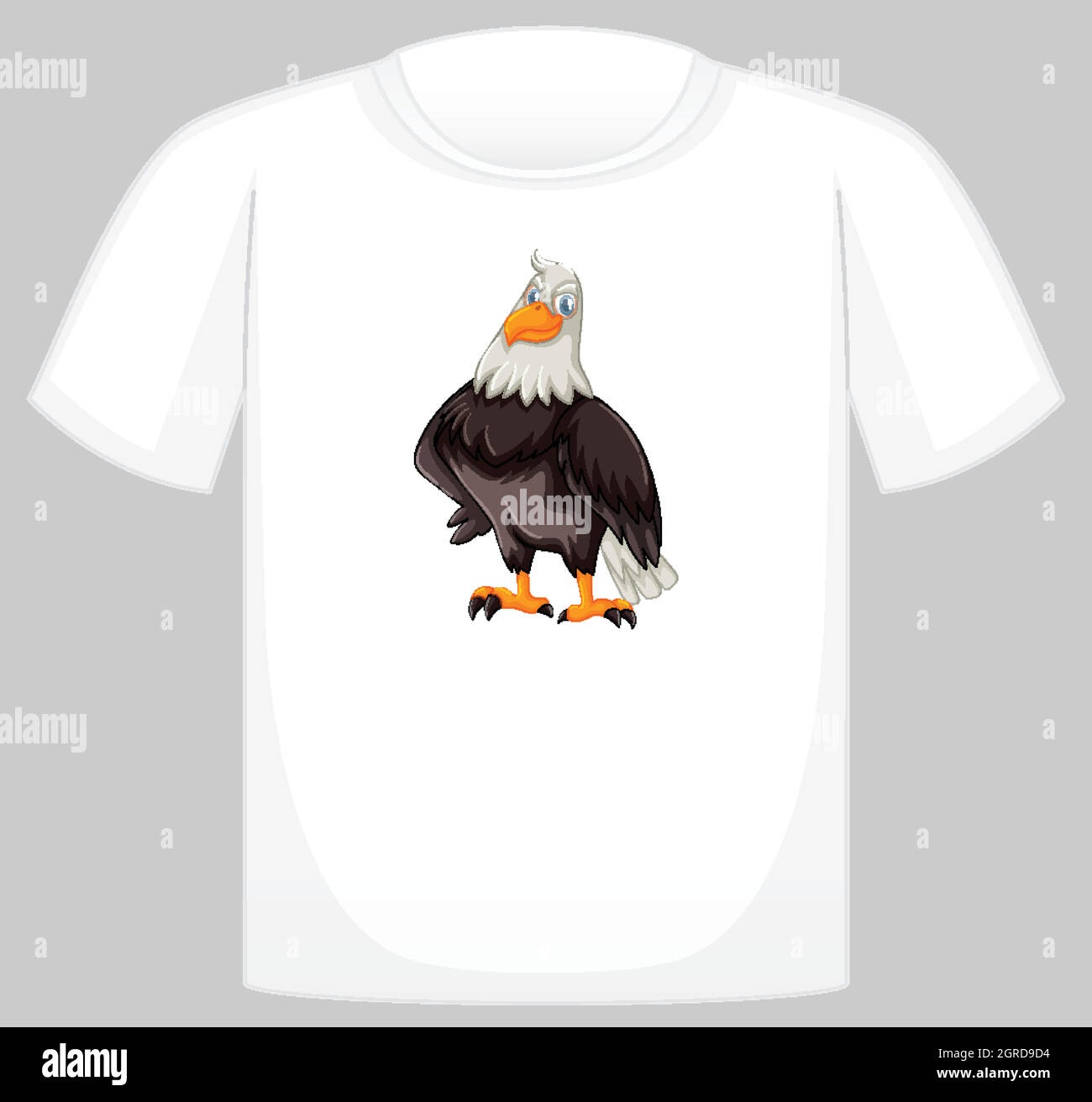 T-shirt con grafica di falcon davanti Illustrazione Vettoriale