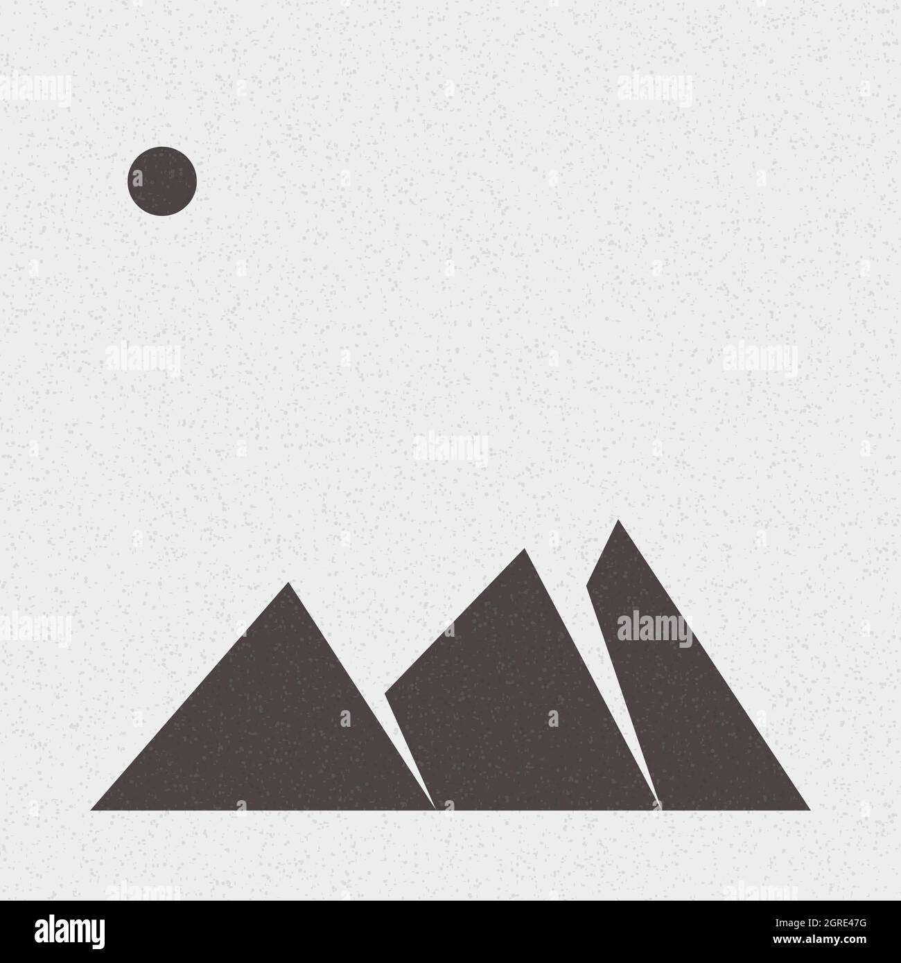 Illustrazione generativa di poster con silhouette delle Geometric Mountains Illustrazione Vettoriale