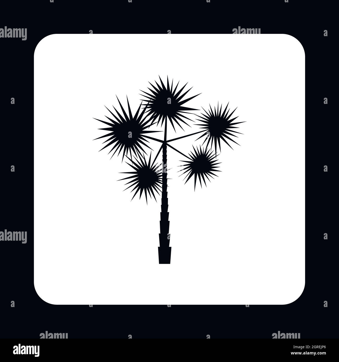 Ventola europea icona palm, stile semplice Illustrazione Vettoriale