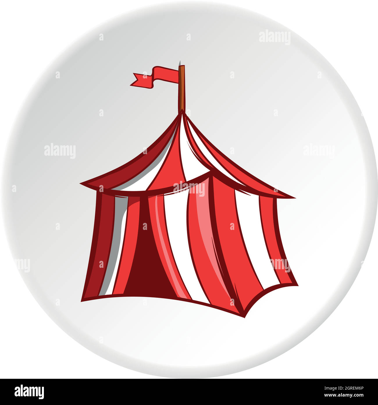 Cavalieri tenda icona, stile cartoon Illustrazione Vettoriale