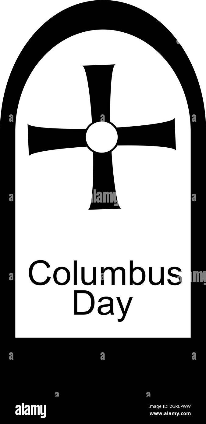 Banner dell'icona Columbus Day, stile semplice Illustrazione Vettoriale