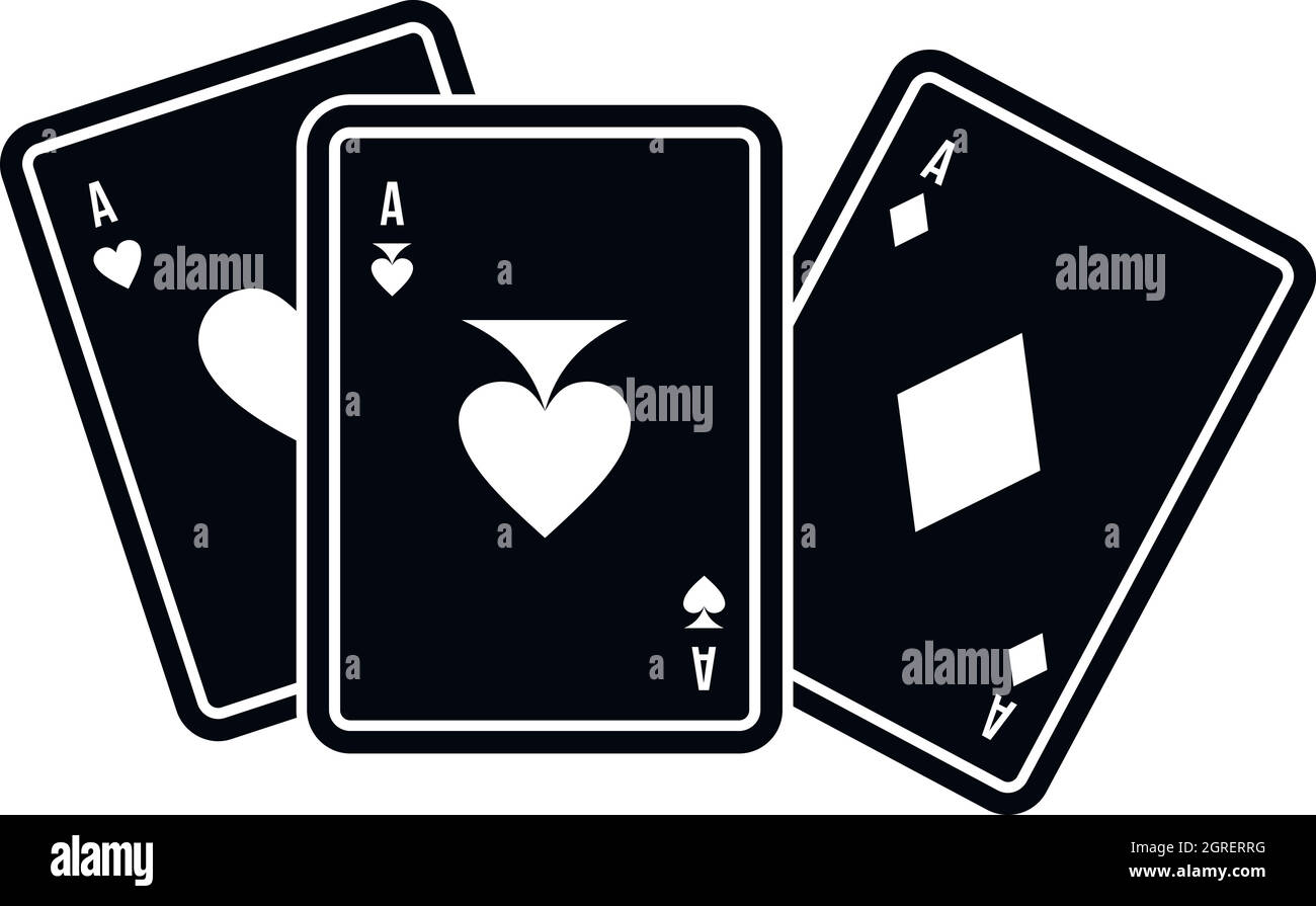 Carte da gioco, icona di stile semplice Illustrazione Vettoriale