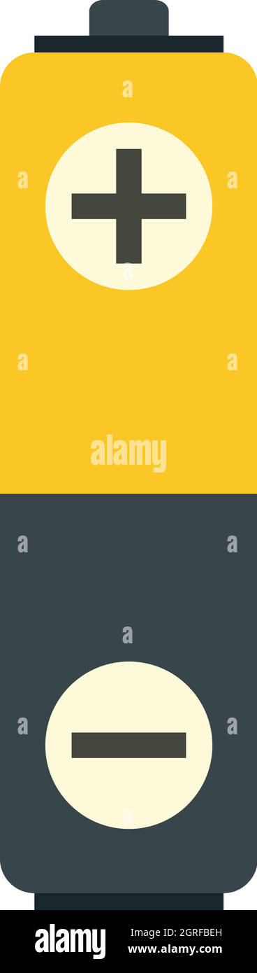 Icona della batteria in stile piatto Illustrazione Vettoriale