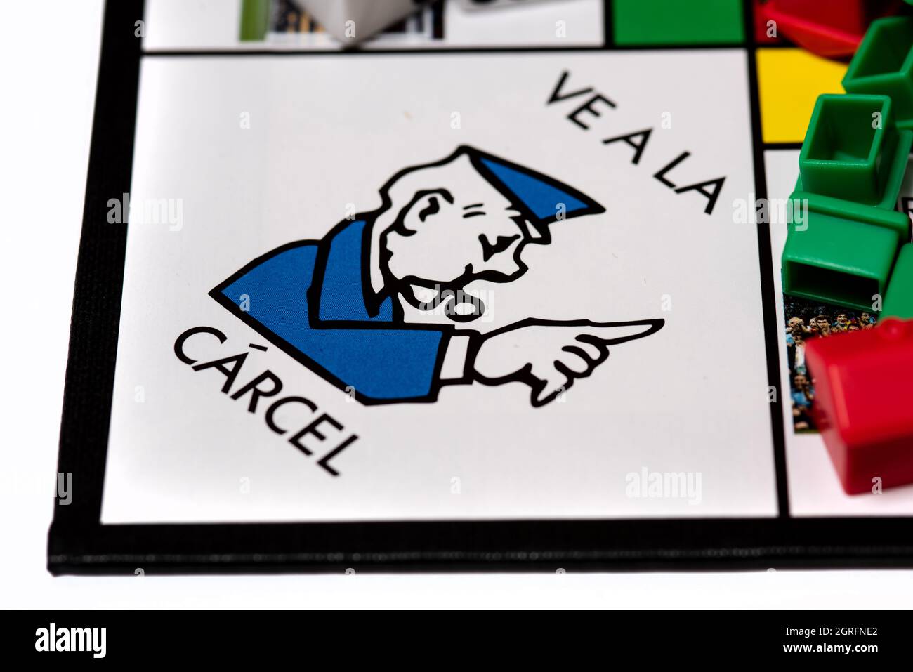 Spagnolo Lingua Monopoly gioco da tavolo Foto Stock