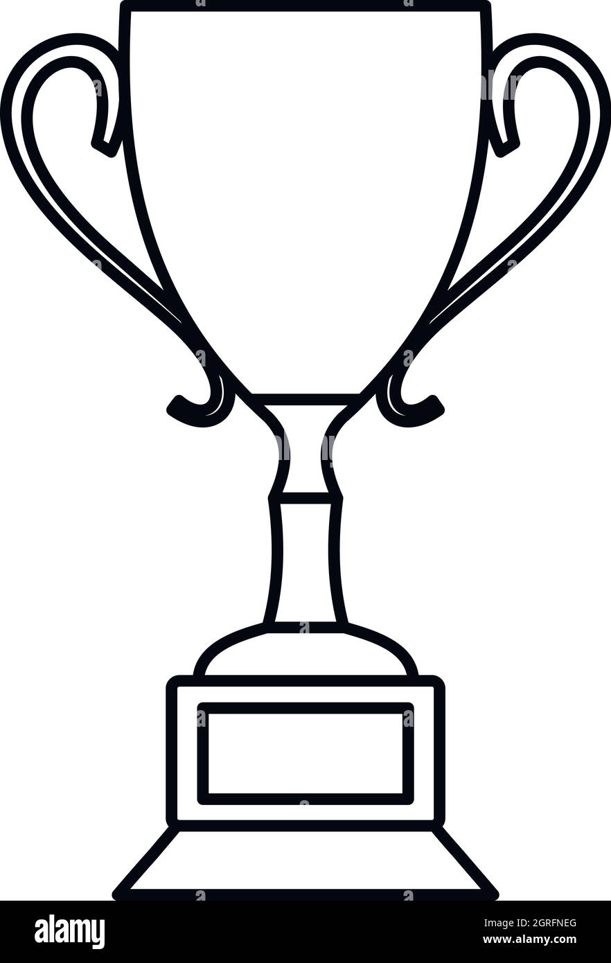 Coppa del trofeo di icona di stile di contorno Illustrazione Vettoriale