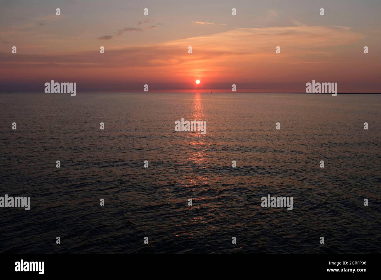 Estonia, tramonto sul mar baltico Foto Stock