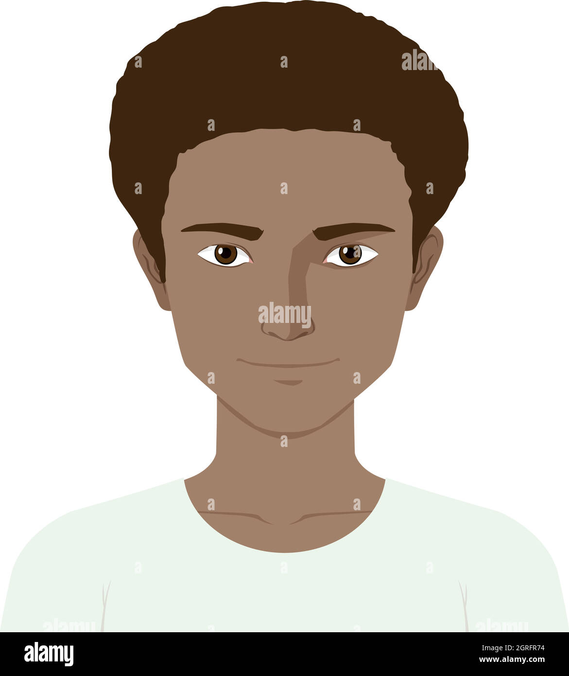 Uomo con pelle di colore scuro Illustrazione Vettoriale